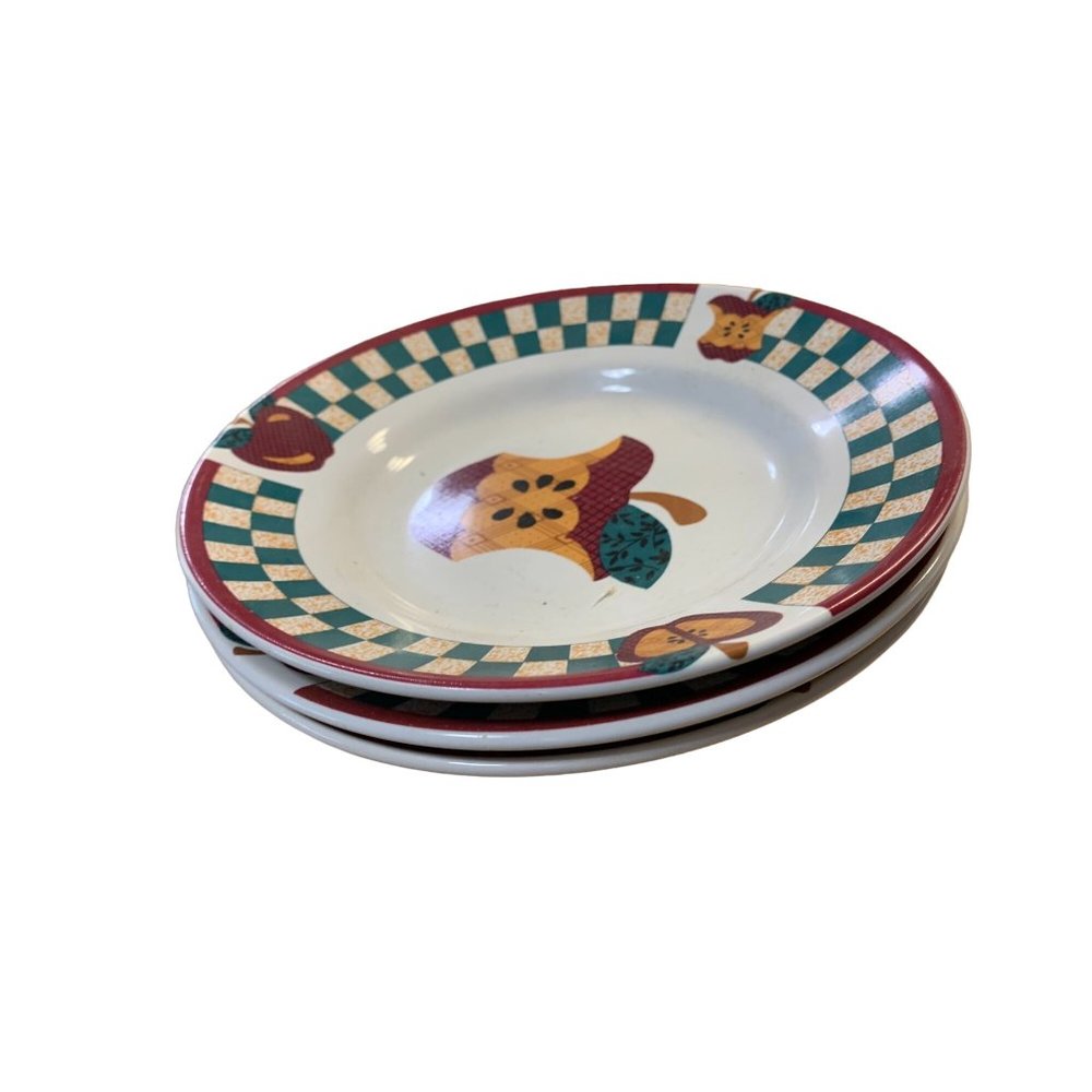 Tabletops Unlimited A is For Apple 8 in rim Soup bowl Set of 3